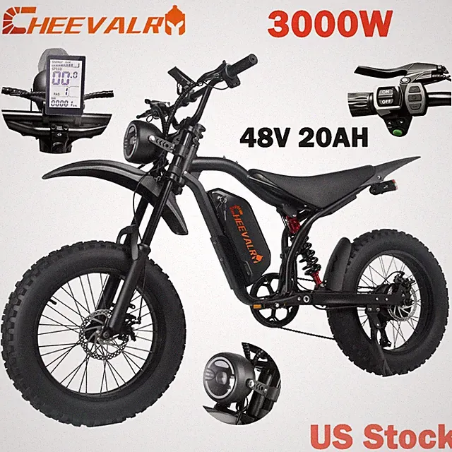 3000W Electric Bike 48V 20Ah Off-road Long-Range 40MPH Effortless Urban Travel