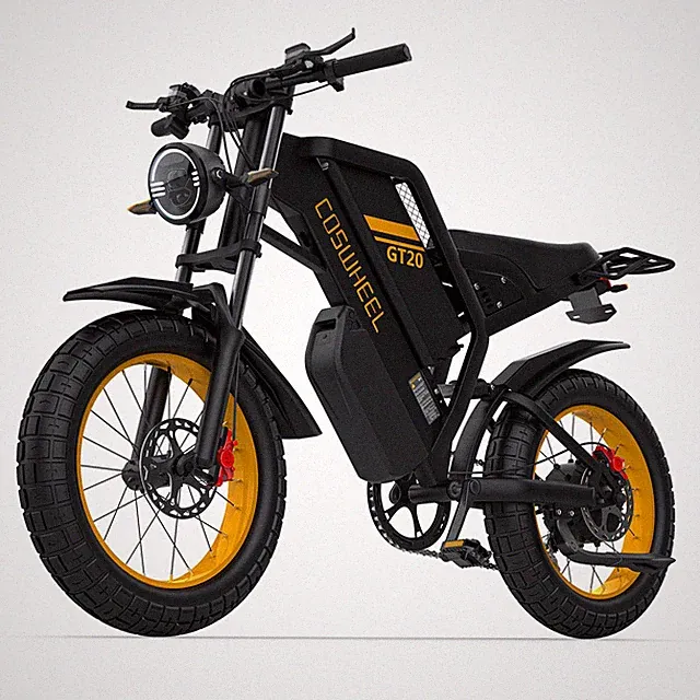 Dual Batteries Peak 2000w Ebike Fat Tire Motorcycle Bike 40mph Electric Bike