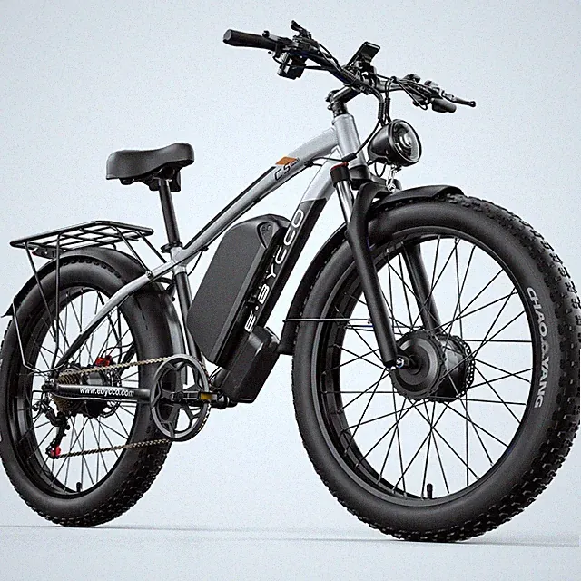 Dual Motor 6000W Peak Electric Bicycle, 45MPH 90 Miles 52V 36AH Long Range